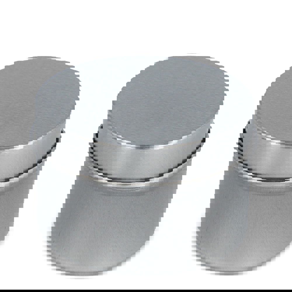 Dhyana plantaardige geurkaars in gerecycled blik - bedrukt of onbedrukt verkrijgbaar - zilver