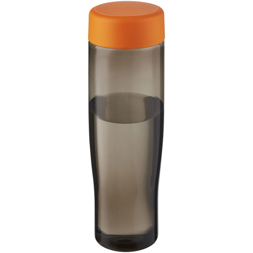 H2O Active® Eco Tempo waterfles van 700 ml met schroefdop - bedrukt of onbedrukt verkrijgbaar - Oranje, Houtskool
