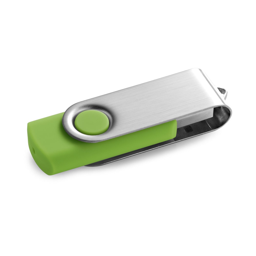CLAUDIUS 16GB. 16 GB USB-stick met metalen clip - kopen of bedrukken - Licht groen