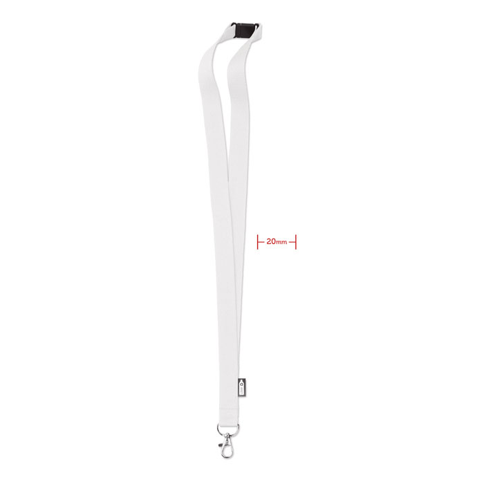 LANY RPET - RPET Lanyard - kopen of bedrukken - Wit