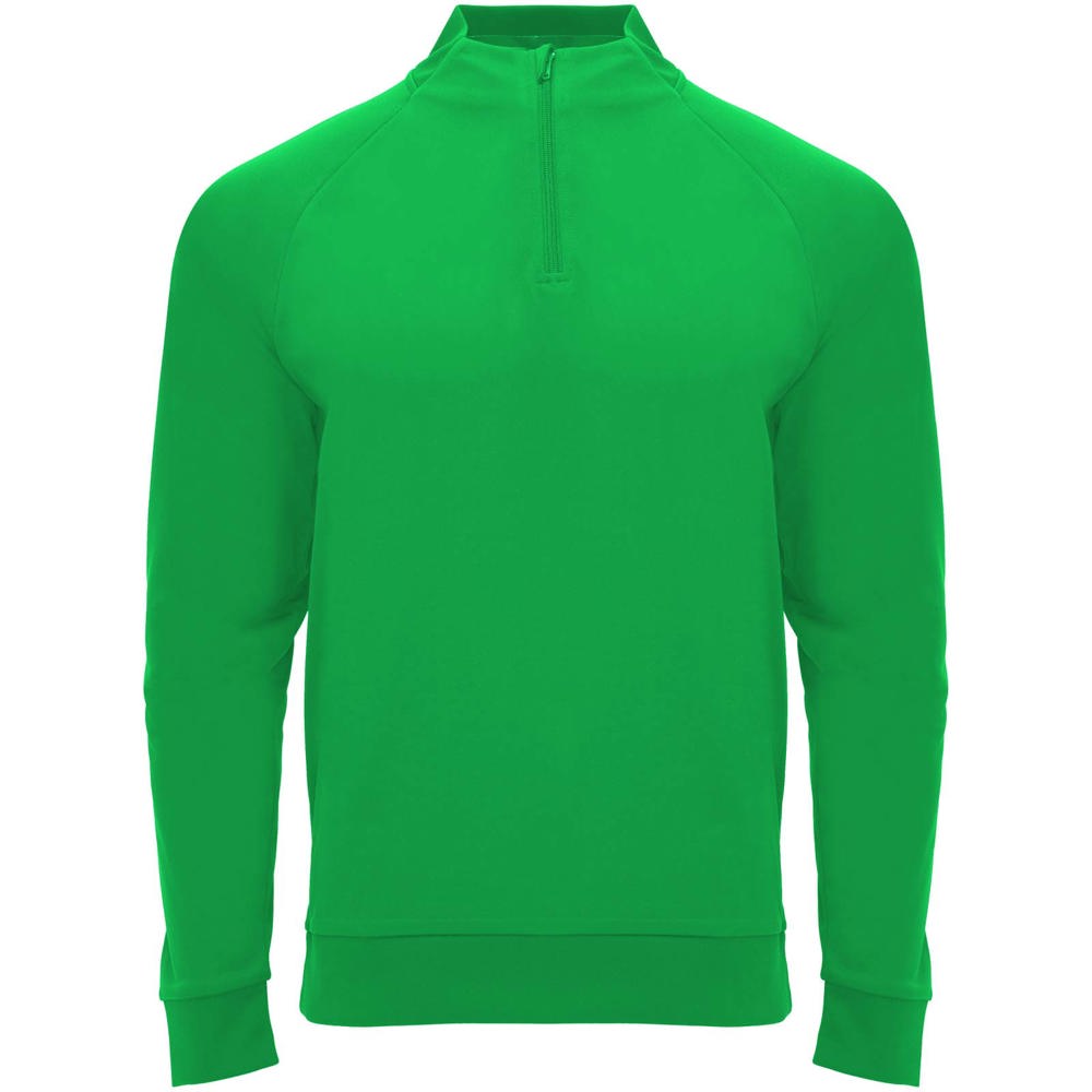 Epiro sweatshirt met lange mouwen en kwartrits voor kinderen - met logo of onbedrukt bestellen - Varen groen