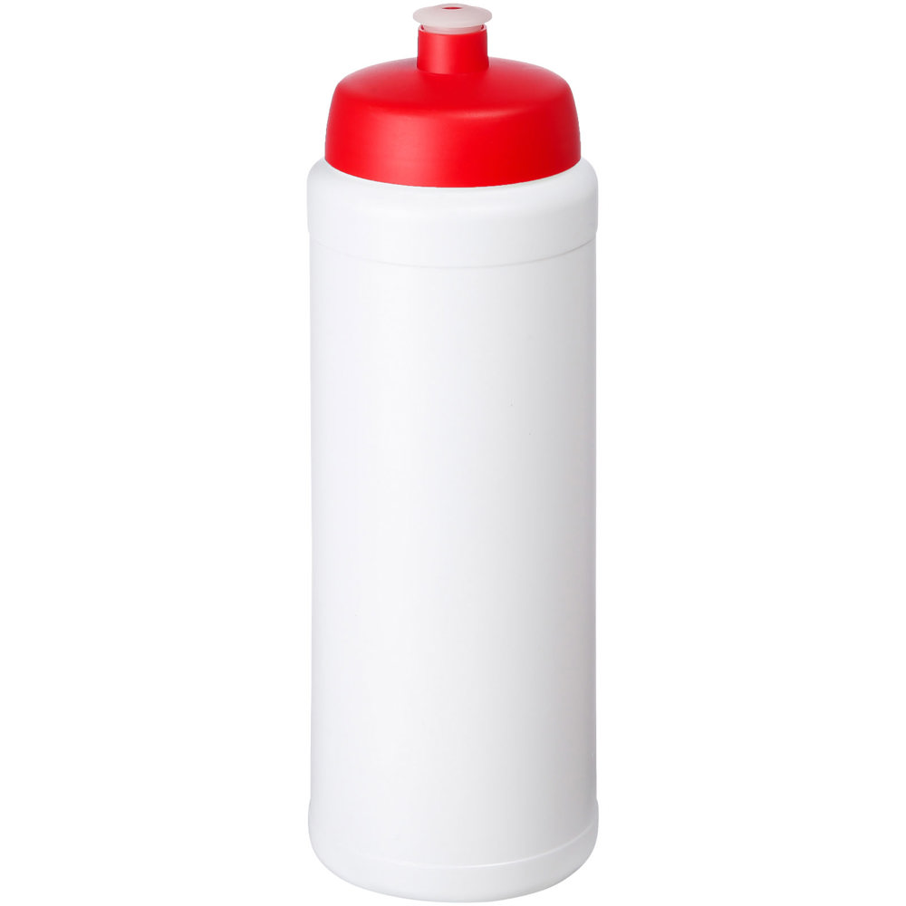 Baseline® Plus grip 750 ml sportfles met sportdeksel - bedrukt of onbedrukt verkrijgbaar - Wit, Rood