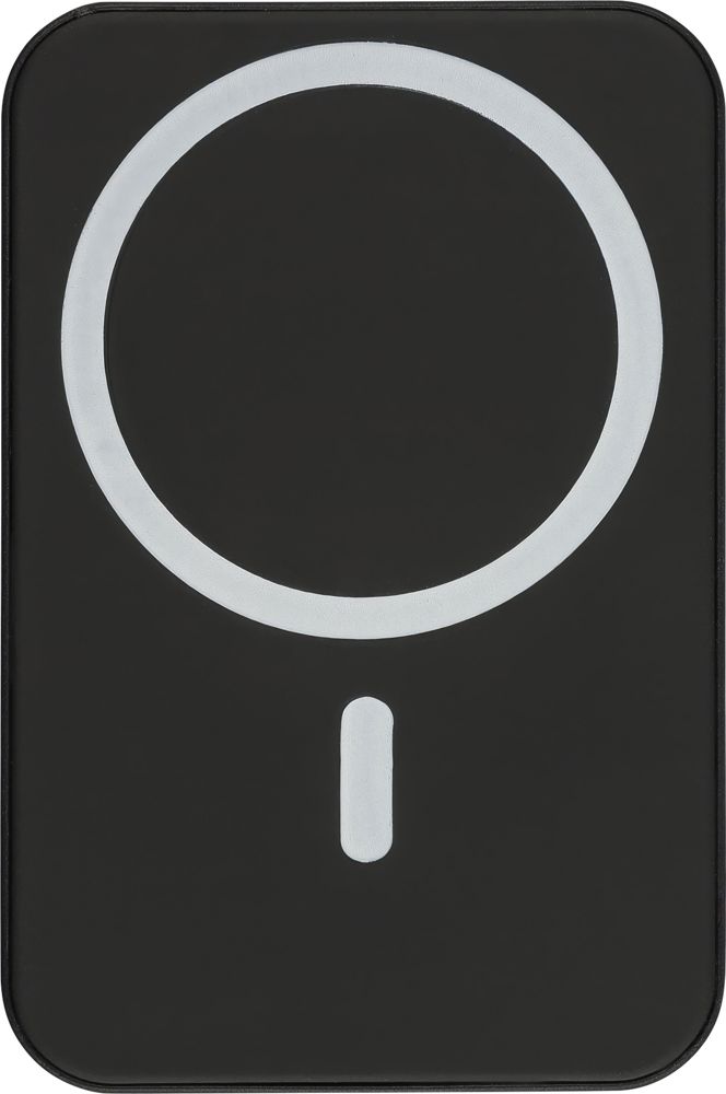 Gerecyclede draadloze oplader powerbank Meno - Zwart