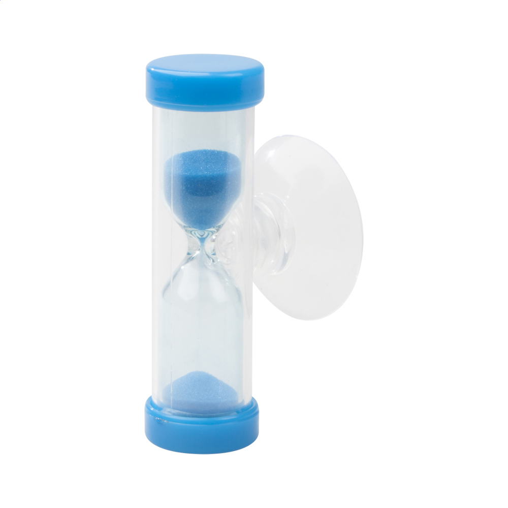 Sandy - zandloper - met logo of onbedrukt bestellen - blauw/transparant