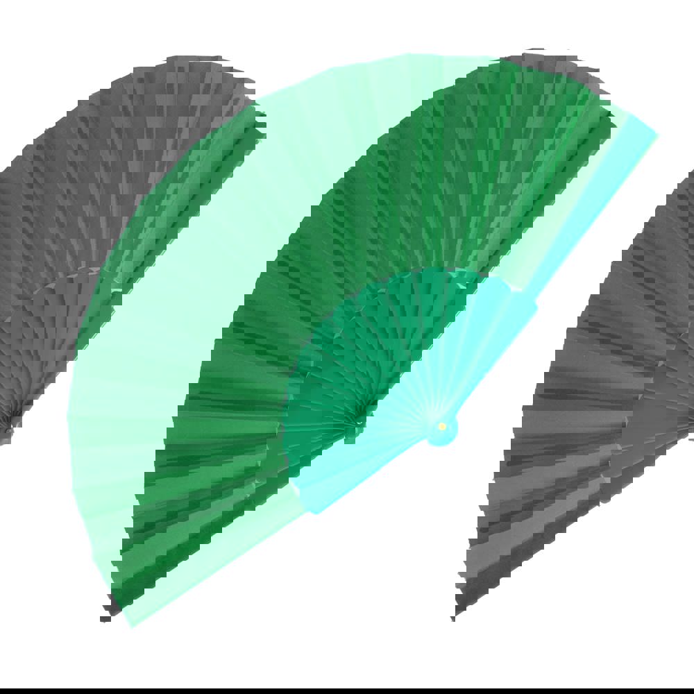 Waaier plastic & polyester - bedrukt of onbedrukt verkrijgbaar - Groen