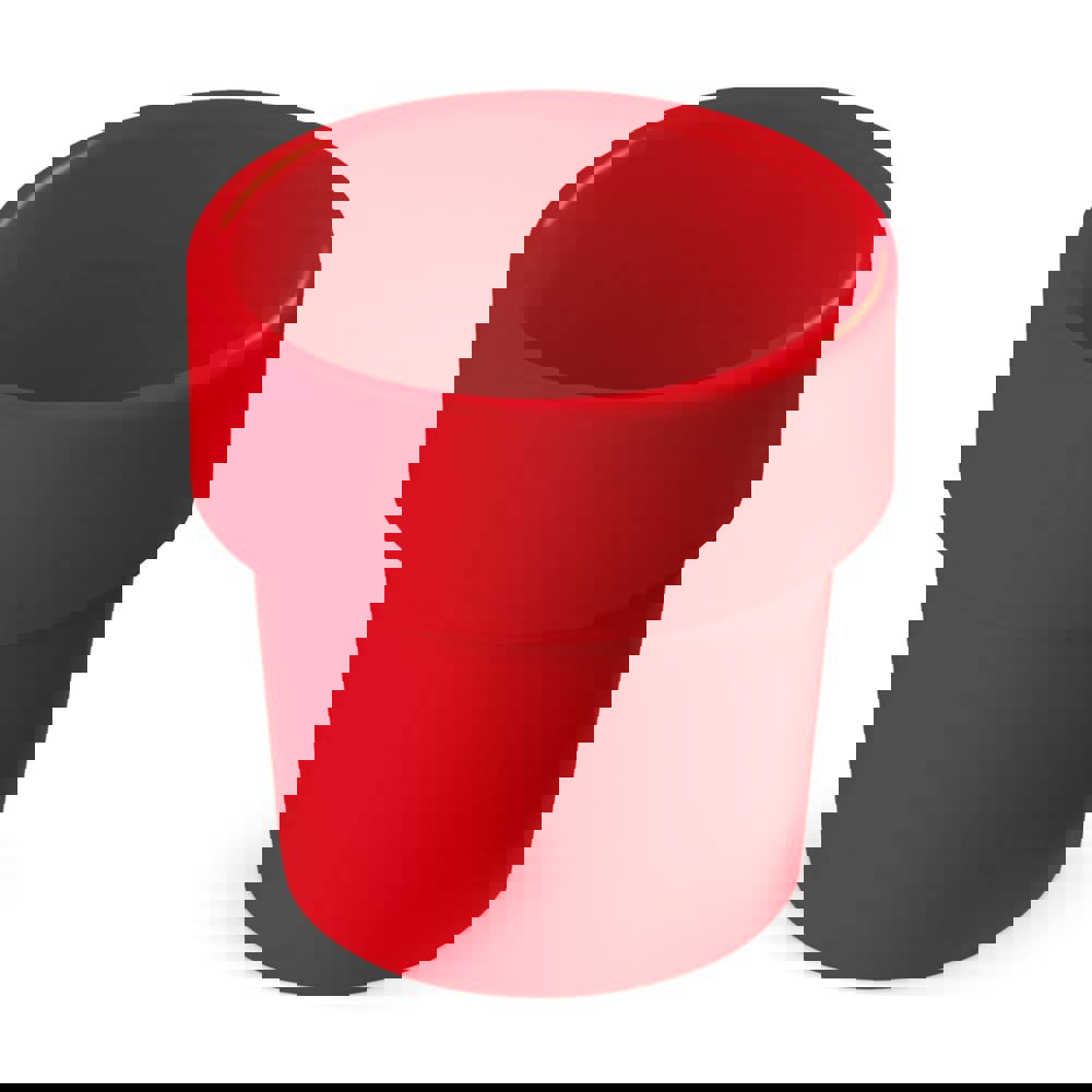 Hot-but-cool beker met kerstomaten zaadjes - voor bedrijven en relatiegeschenken - rood