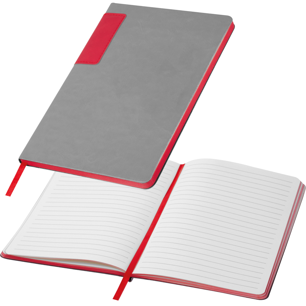 A5-notitieboekje met gekleurde randen - Rood