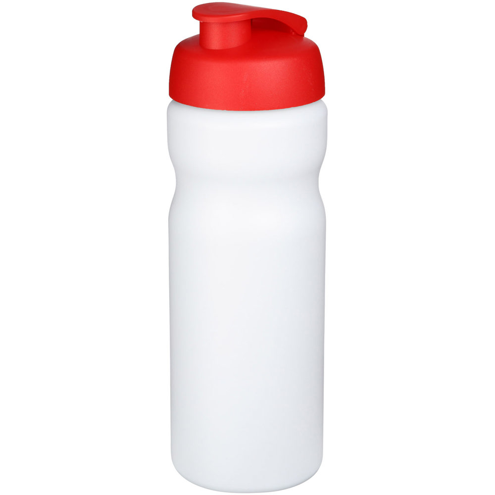 Baseline® Plus 650 ml sportfles met kanteldeksel - met logo of onbedrukt bestellen - Wit, Rood