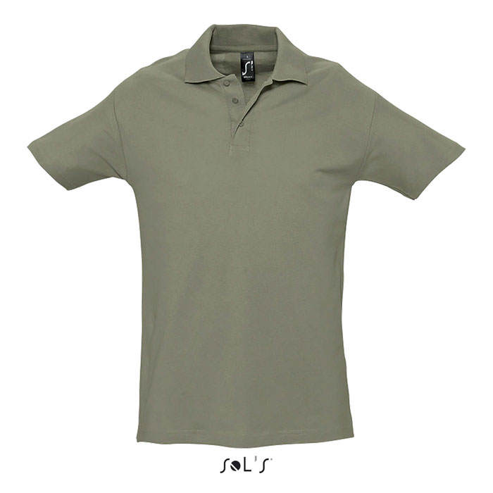 SPRING II - SPRING II HEREN Polo 210g - met logo of onbedrukt bestellen - Khaki