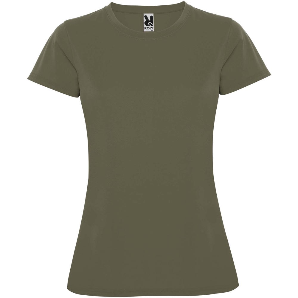 Montecarlo sportshirt met korte mouwen voor dames - bedrukt of onbedrukt verkrijgbaar - Militair groen