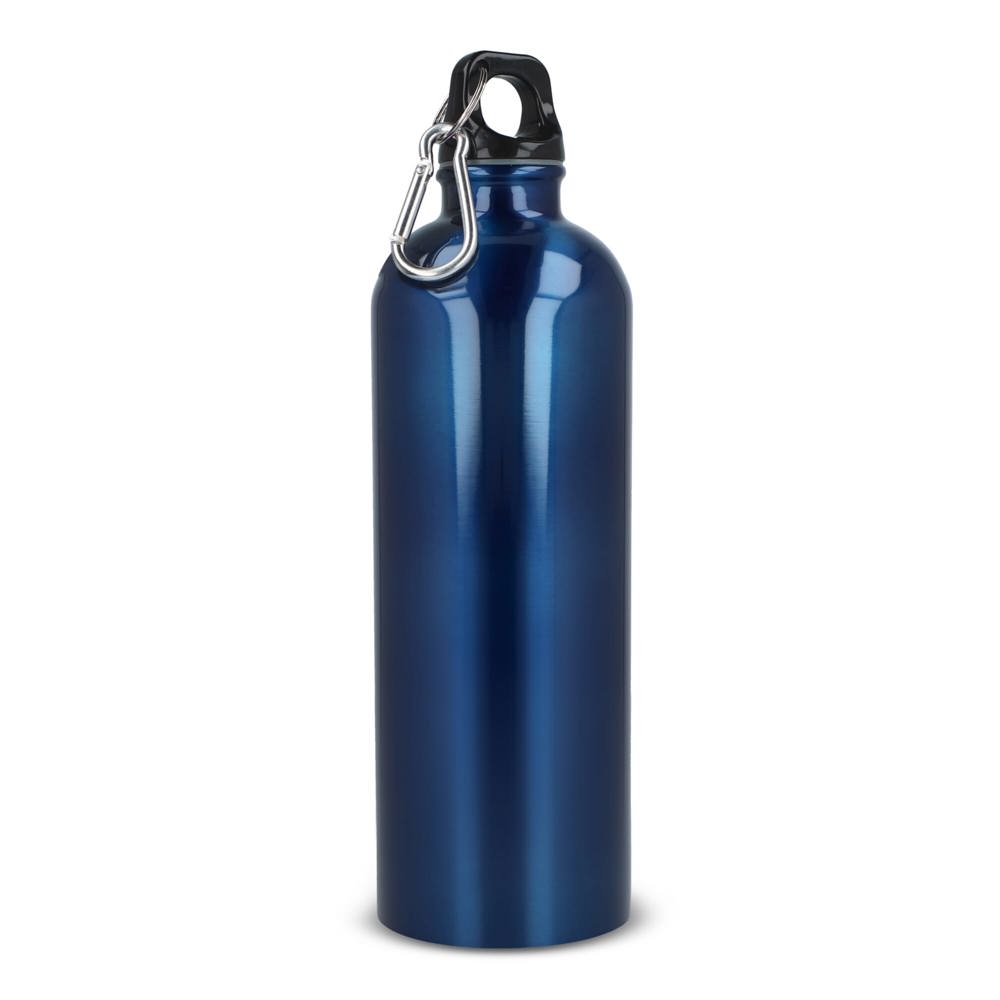 R-SS enkelwandige fles met karabijnhaak 750ml - kopen of bedrukken - Blauw