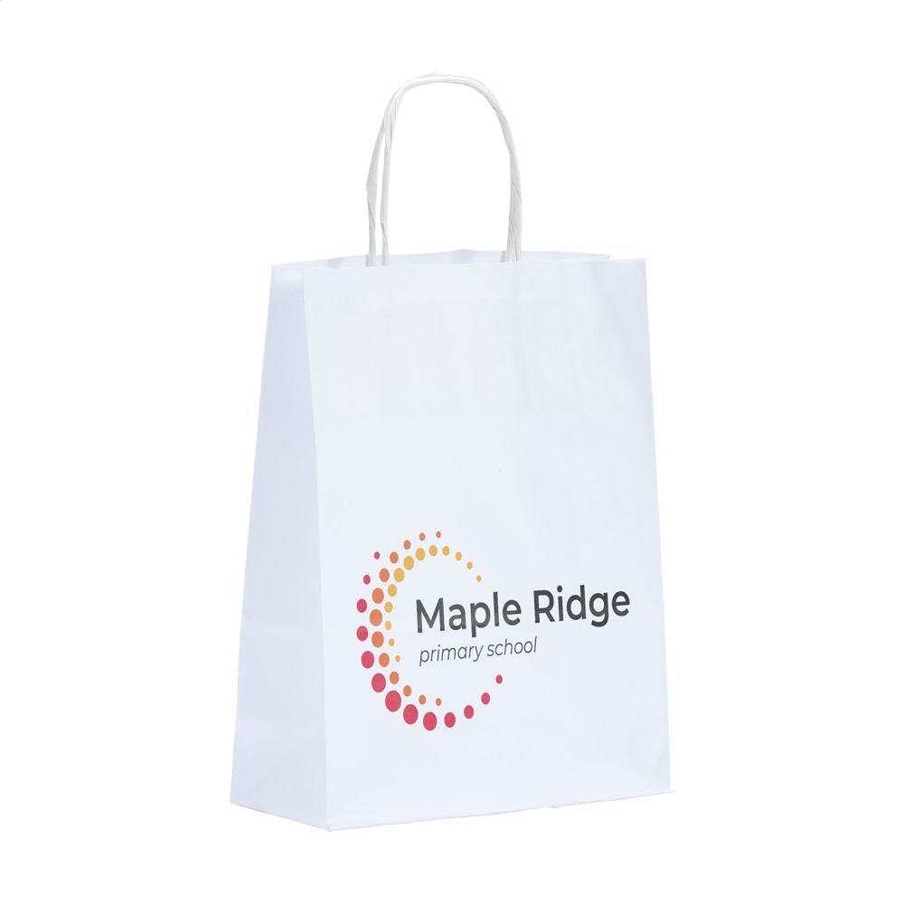 Pagari Paper Bag A5 papieren tas - met logo of onbedrukt bestellen - wit