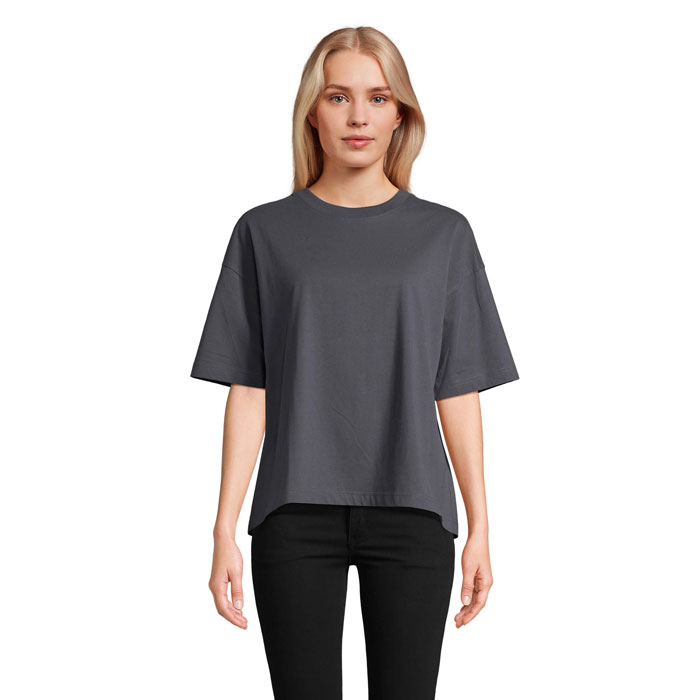 BOXY WOMEN - BOXY OVERSIZE T-SHIRT DAMES - kopen of bedrukken - Muisgrijs