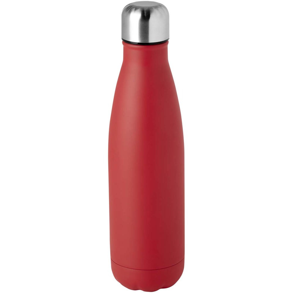 Cove 500 ml vacuüm geïsoleerde fles van RCS-gecertificeerd gerecycled roestvrij staal - met logo of onbedrukt - Rood