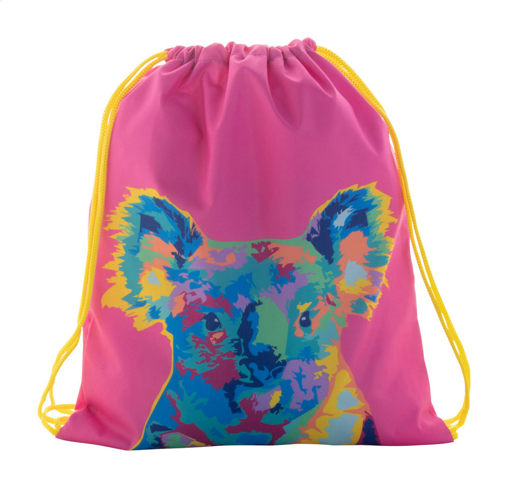 CreaDraw Kids - custom made gemaakte tas met trekkoordsluiting voor kinderen - kopen of bedrukken - geel/wit
