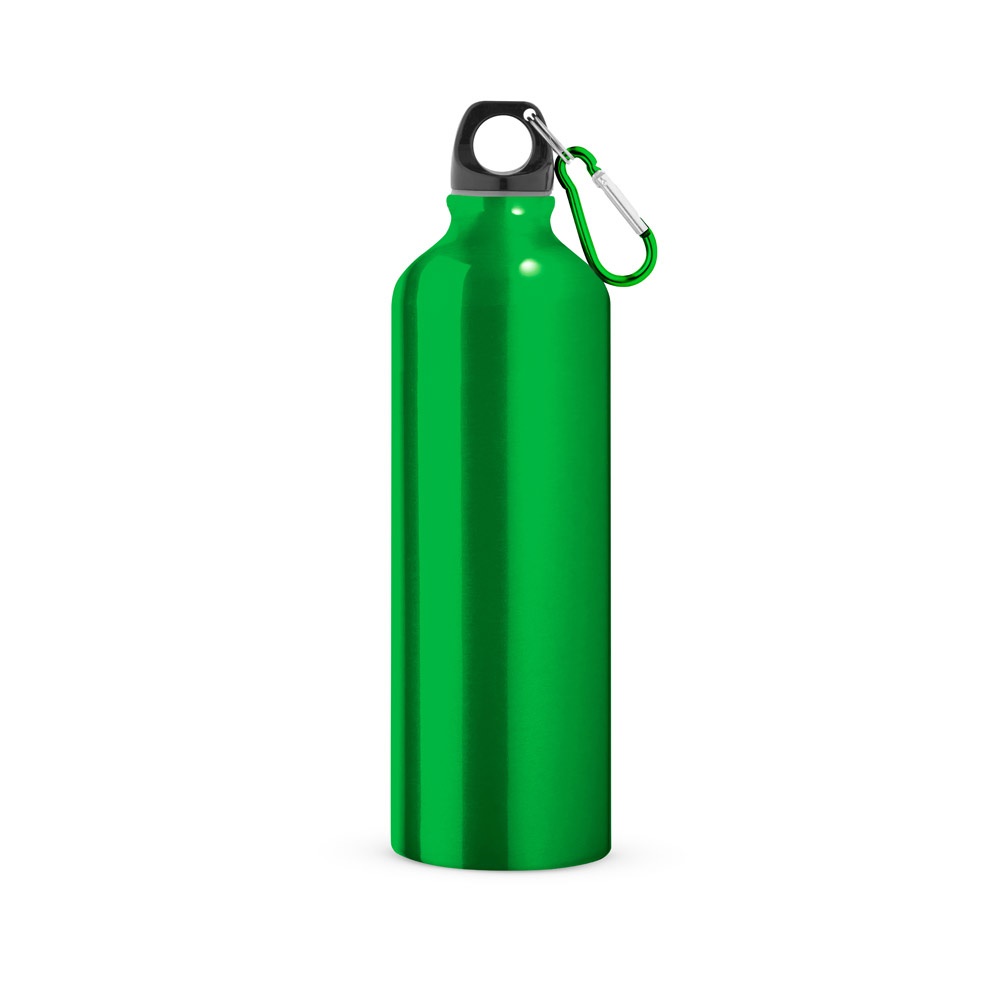 LANDSCAPE L. Aluminium sportfles met karabijnhaak 800 mL - kopen of bedrukken - Licht groen
