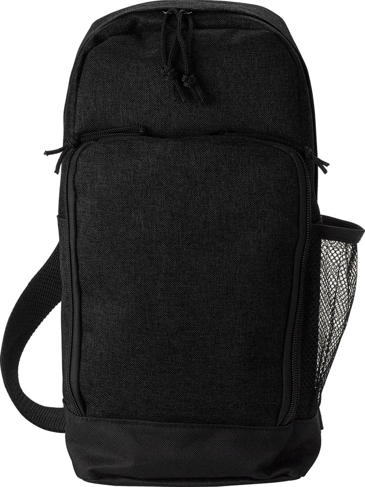Polyester (600D) schoudertas Brandon - met logo of onbedrukt bestellen - Zwart