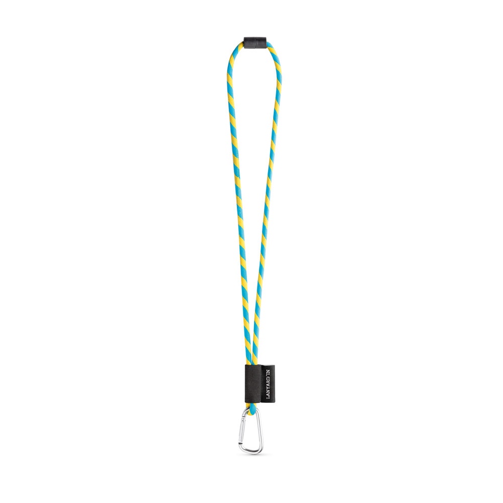 75089. Lanyard Tube Long Set II. Standaard modellen - voor bedrijven en relatiegeschenken - Geel, Licht blauw