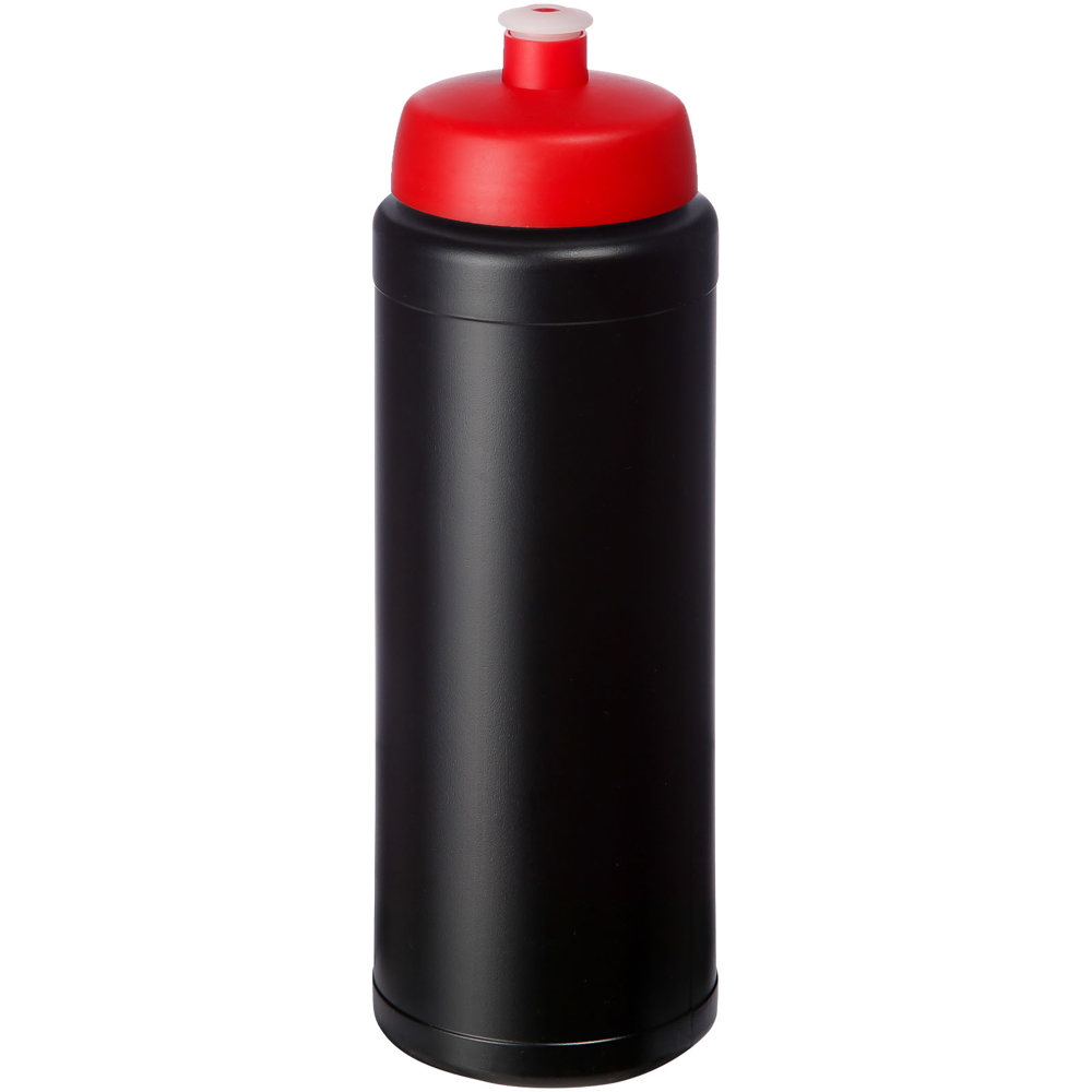 Baseline® Plus grip 750 ml sportfles met sportdeksel - bedrukt of onbedrukt verkrijgbaar - Zwart, Rood
