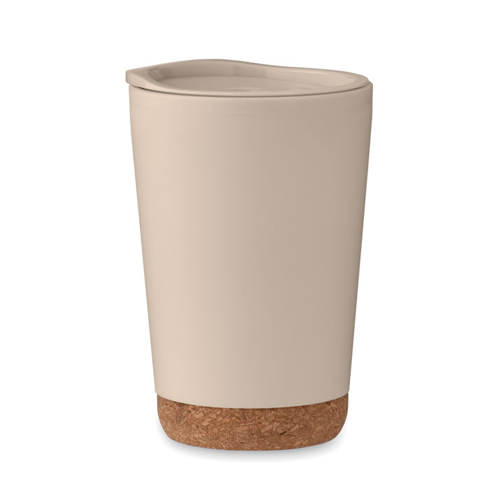 CO - Dubbelwandige beker 300ml - kopen of bedrukken - Beige