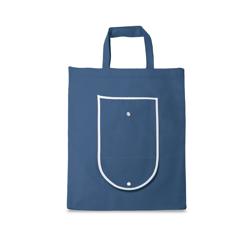 ARLON. Non-woven opvouwbare tas (80 g/m²) - met logo of onbedrukt bestellen - blauw