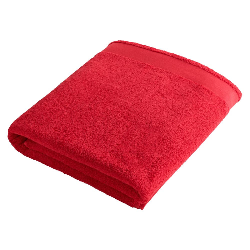 Sophie Muval strandhanddoek 180x100 cm, 520 gr/m² - met logo of onbedrukt bestellen - Rood (PMS 199c) / Rood