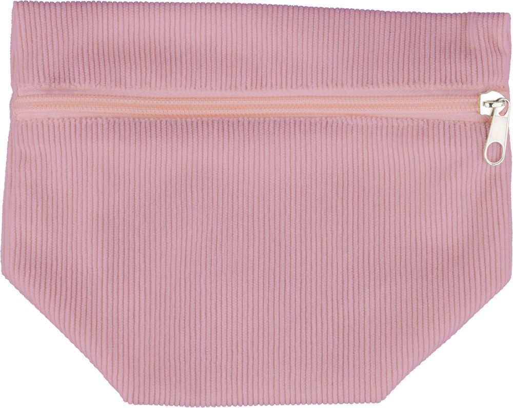 Corduroy toilettasje Tia - met logo of onbedrukt bestellen - pastel roze