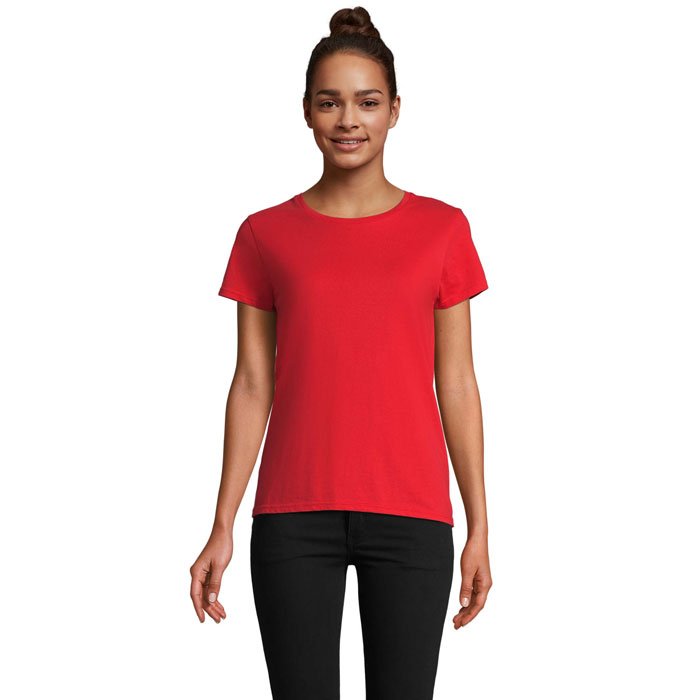 PIONEER WOMEN - PIONEER DAMES T-Shirt 175g - bedrukt of onbedrukt verkrijgbaar - Helder Rood