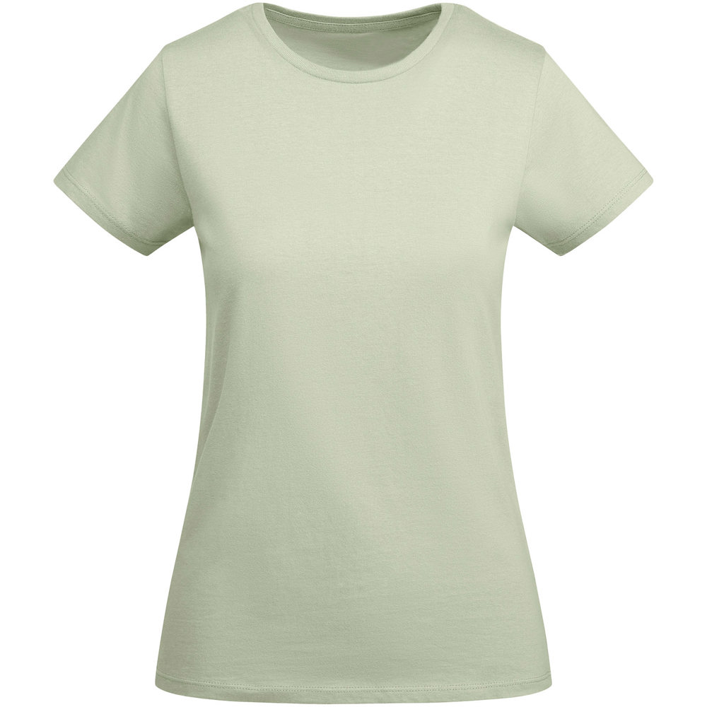 Breda biologisch katoenen dames T-shirt met korte mouwen - met logo of onbedrukt bestellen - Mistgroen