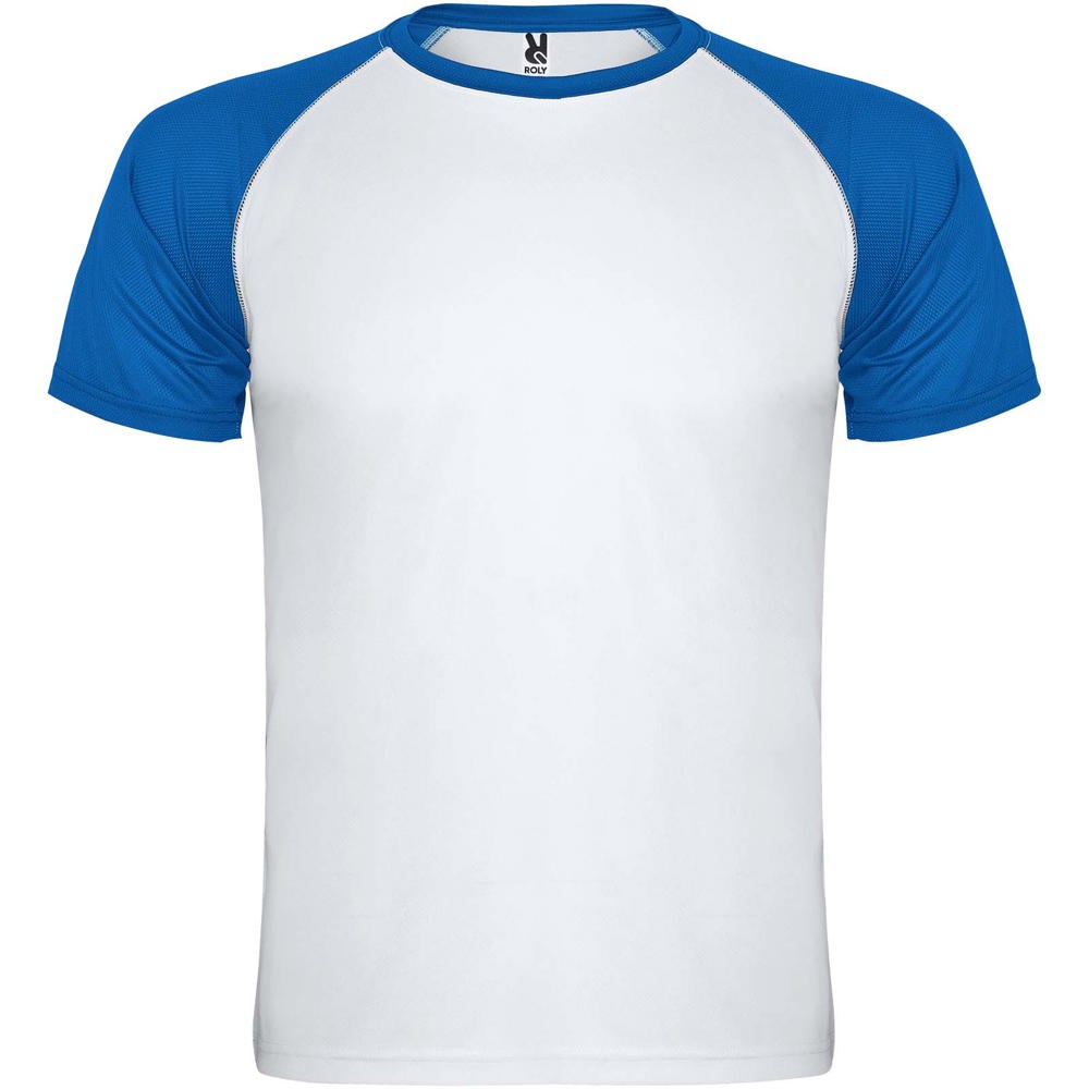 Indianapolis sportshirt met korte mouwen voor kinderen - bedrukt of onbedrukt verkrijgbaar - Wit, Koningsblauw