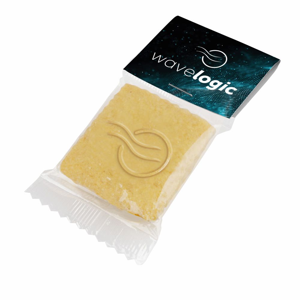 Embossing koekje met kopkaartje - voor bedrijven en relatiegeschenken - transparant