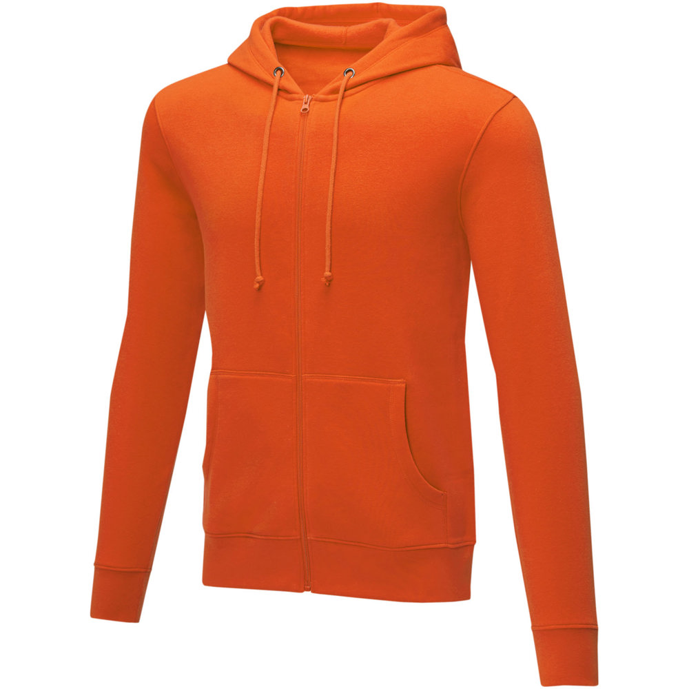Theron heren hoodie met ritssluiting - met logo of onbedrukt bestellen - Oranje