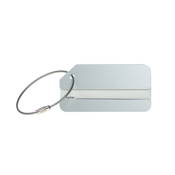 Luggage Tag Aluminium - zilver
