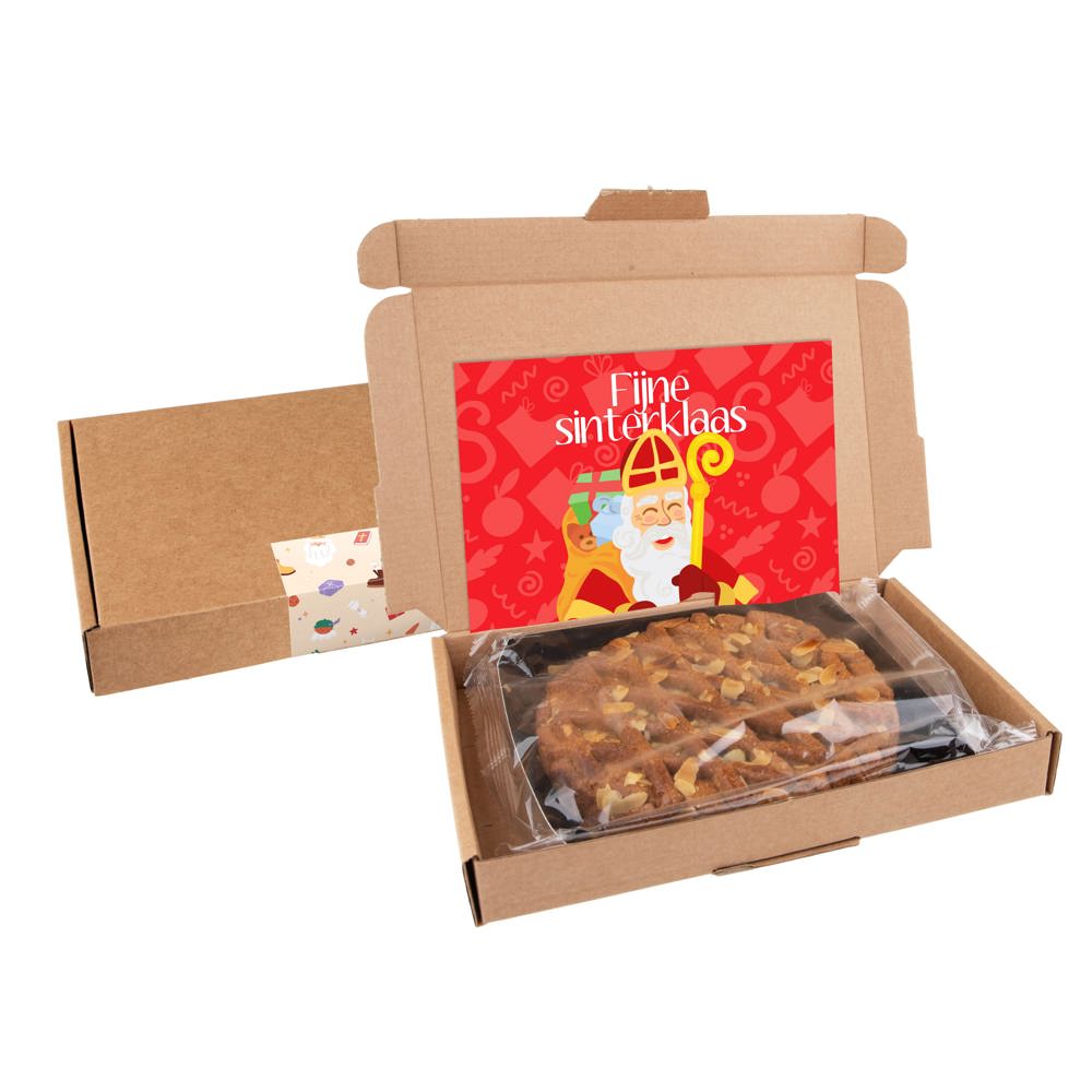 Brievenbusdoosje met een Speculaastaartje - bedrukt of onbedrukt verkrijgbaar