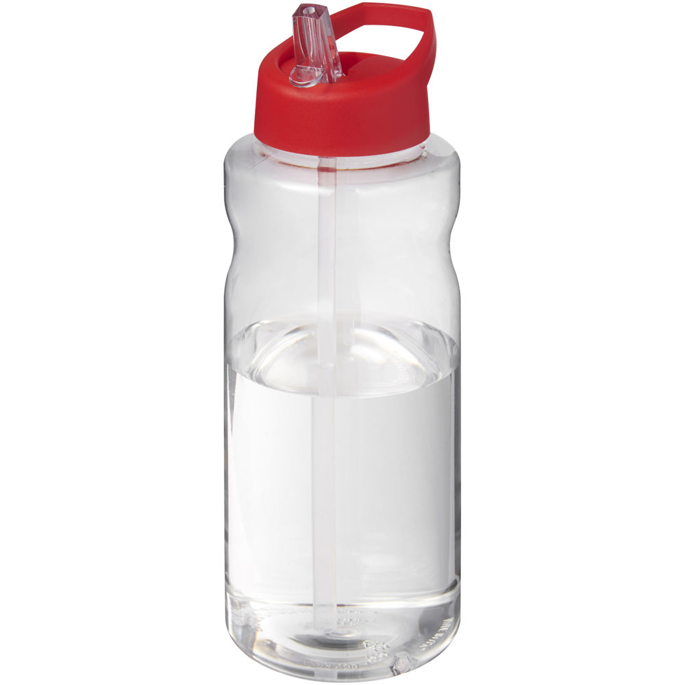 H2O Active® Big Base 1 l drinkfles met tuitdeksel - bedrukt of onbedrukt verkrijgbaar - Rood