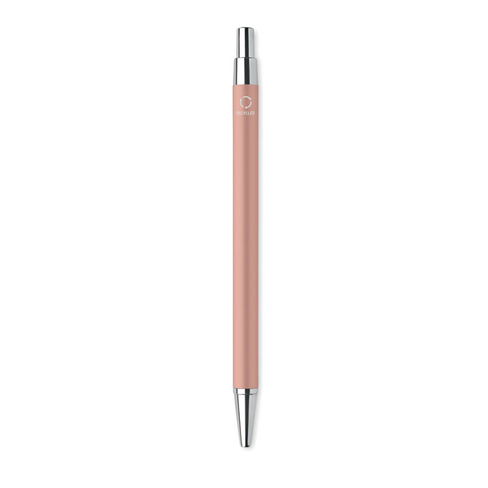 DANA - Gerecyclede aluminium balpen - kopen of bedrukken - Beige/rood