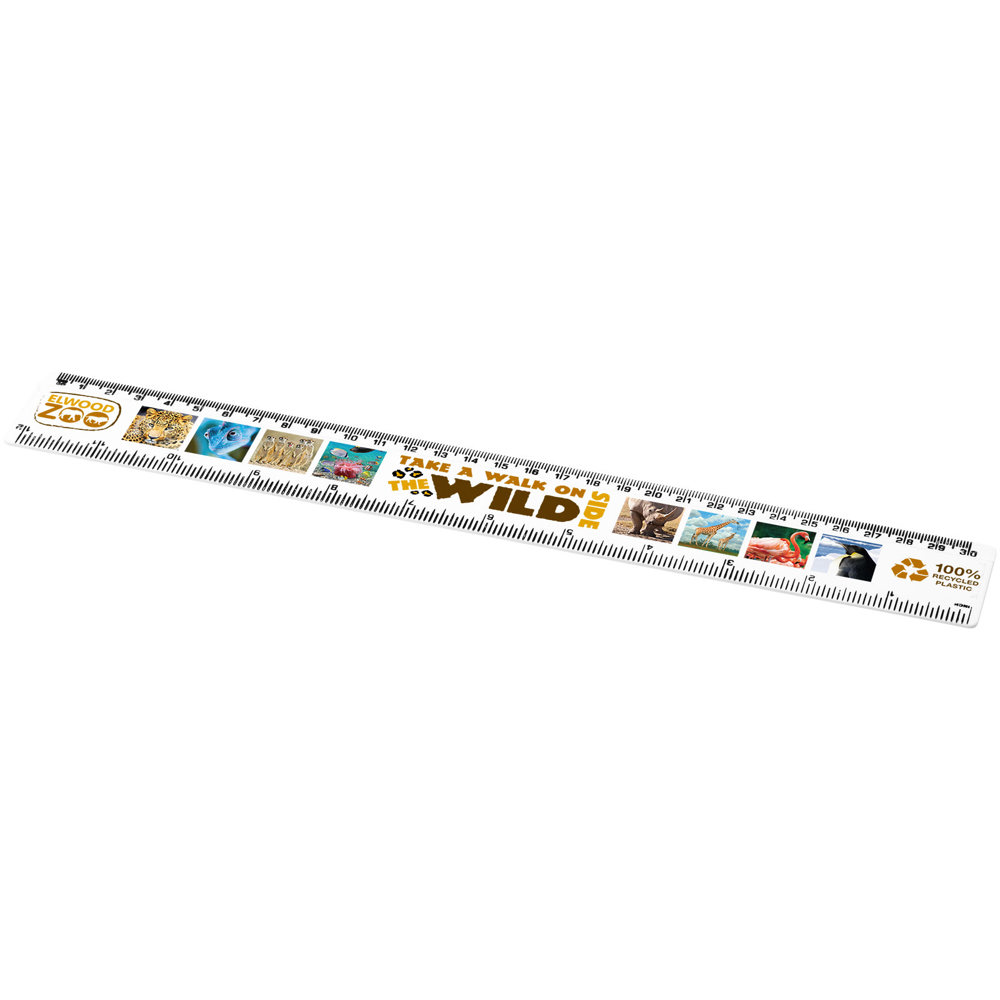 Refari liniaal van 30 cm van gerecycled plastic