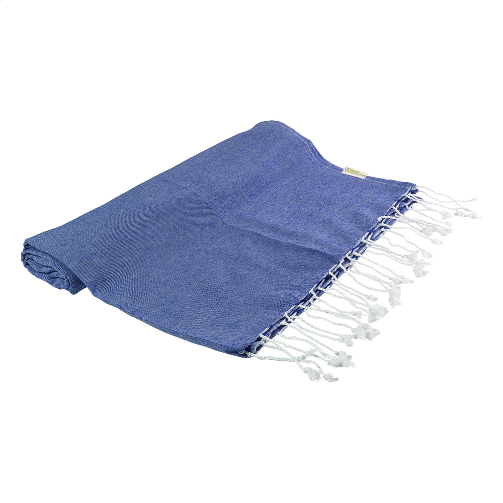 Aruba - gerecycled katoenen strandlaken - voor bedrijven en relatiegeschenken - donker blauw
