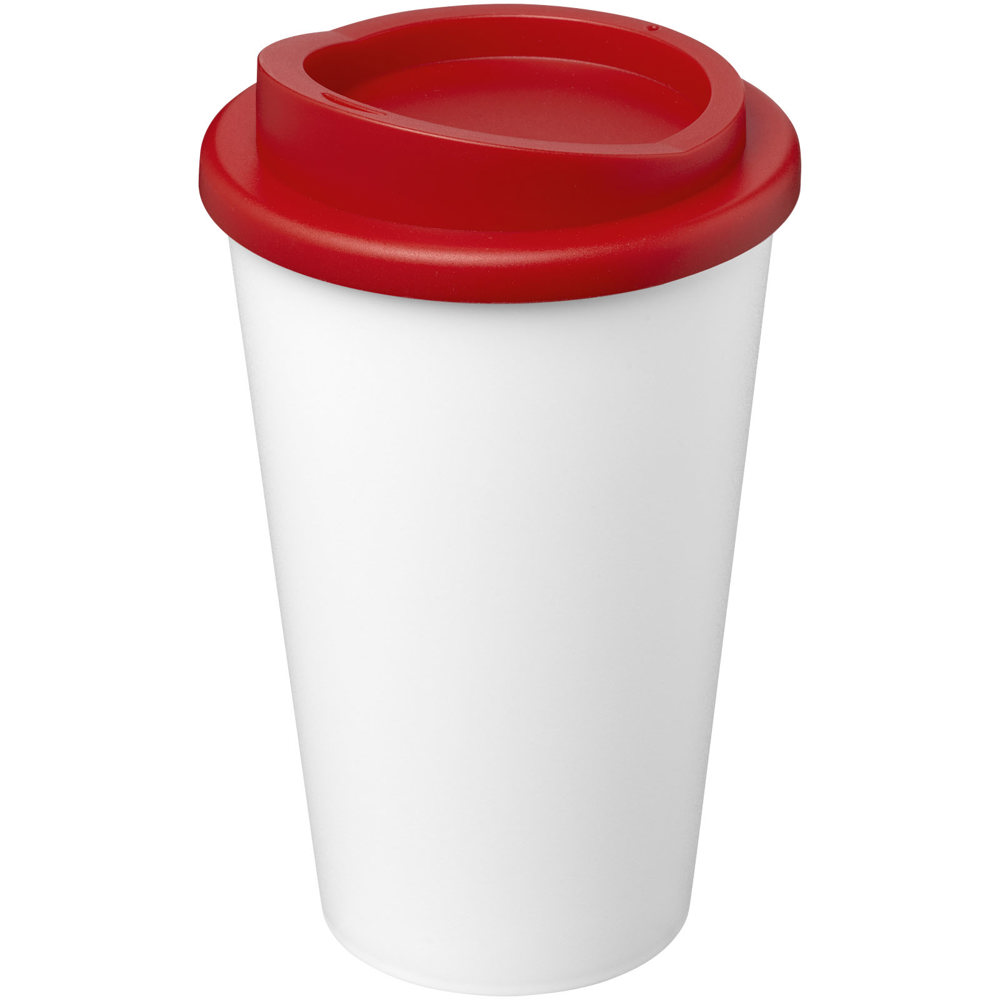 Americano® Eco 350 ml gerecyclede drinkbeker - kopen of bedrukken - Wit, Rood