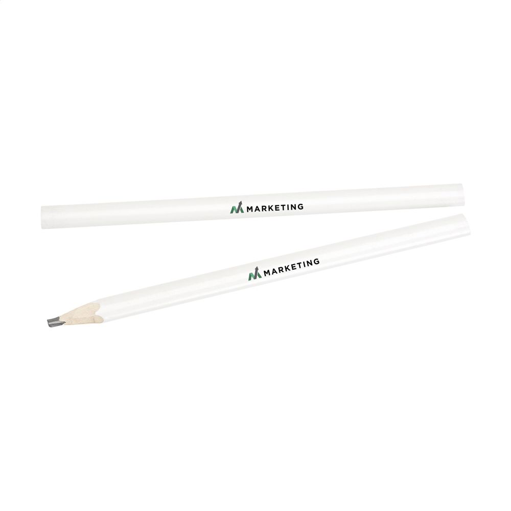 Carpenter timmermanspotlood - voor bedrijven en relatiegeschenken - wit