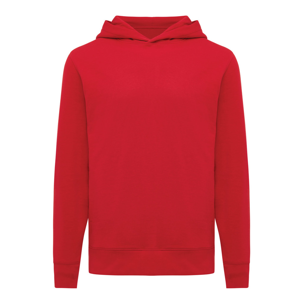IQONIQ Yengo recycled katoen hoodie met steekzakken - voor bedrijven en relatiegeschenken - rood (± PMS 19-1757 TCX)