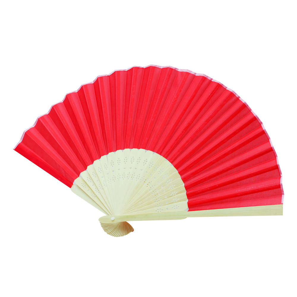 BAMBOO COOL - Opvouwbare waaier - bedrukt of onbedrukt verkrijgbaar - rood