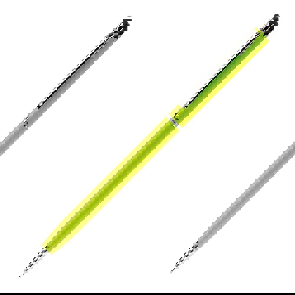 Balpen stylus metaal - bedrukt of onbedrukt verkrijgbaar - lichtgroen