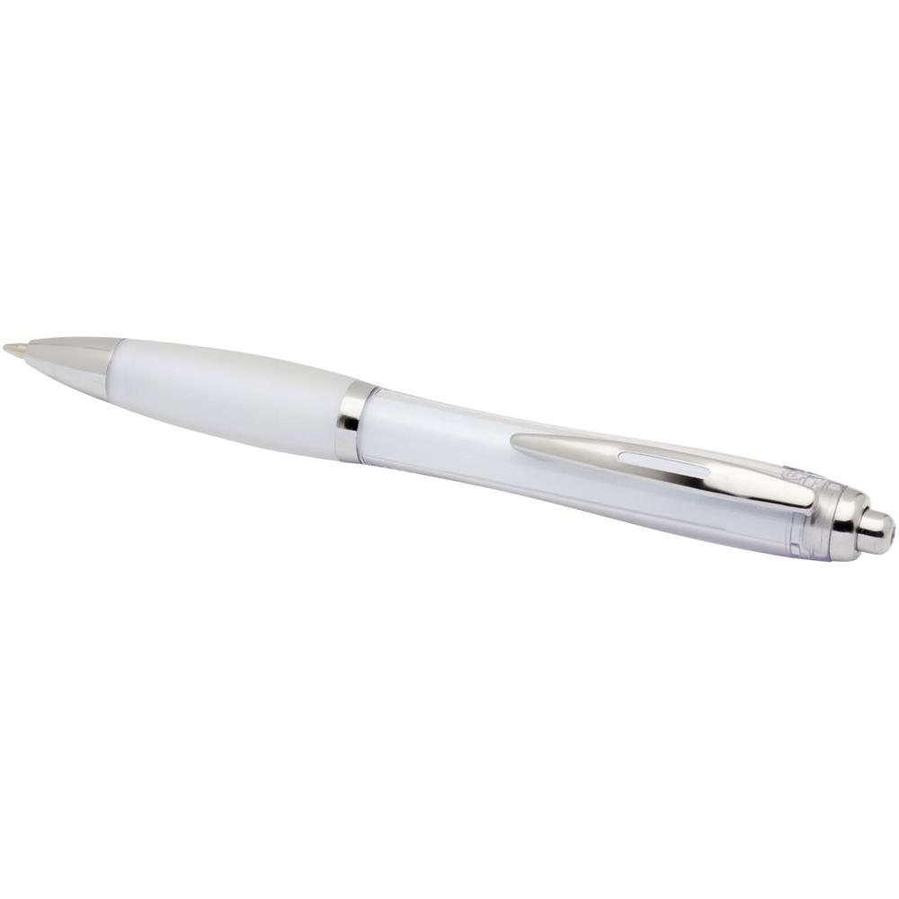 Nash RCS balpen van gerecycled plastic met gekleurde behuizing en grip (zwarte inkt)