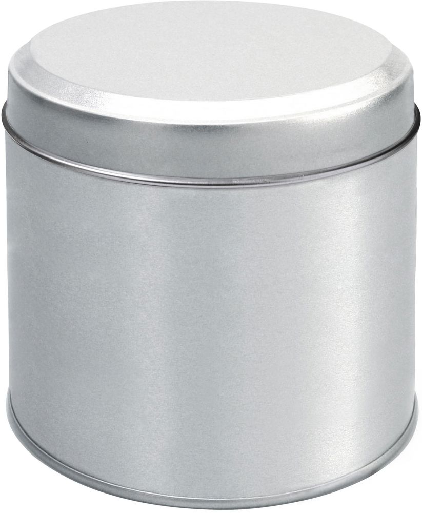 Blik voor stroopwafels Sanvi - bedrukt of onbedrukt verkrijgbaar - zilver