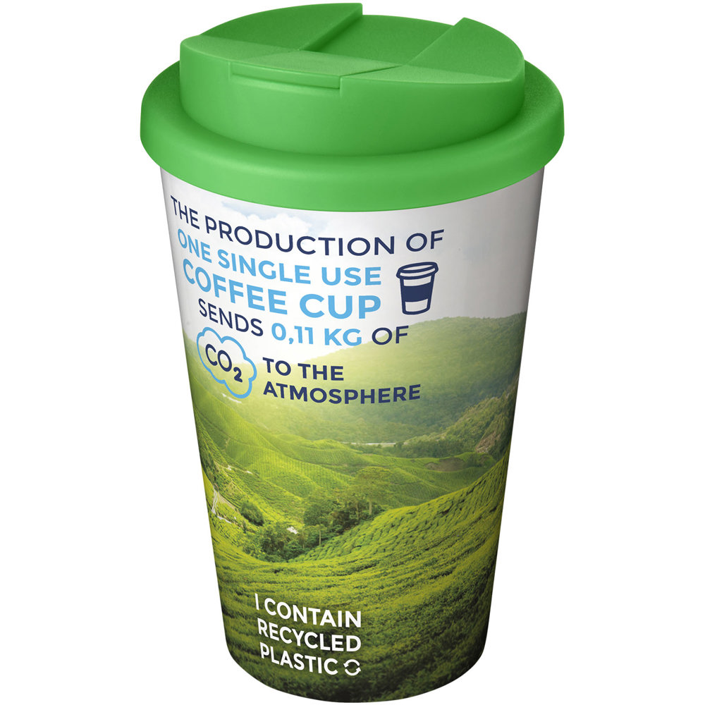 Brite-Americano® 350 ml geïsoleerde beker - voor bedrijven en relatiegeschenken - Wit, Groen