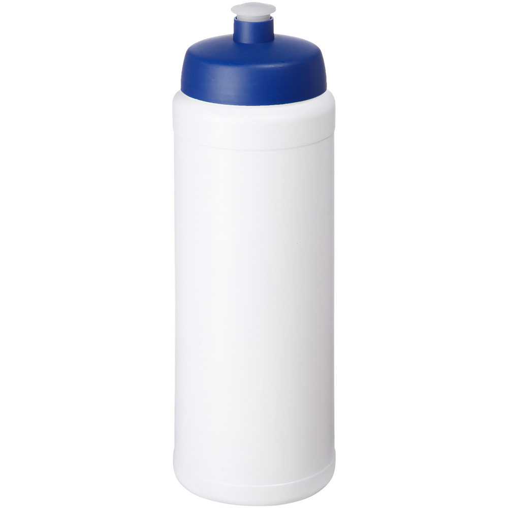 Baseline® Plus grip 750 ml sportfles met sportdeksel - bedrukt of onbedrukt verkrijgbaar - Wit, Blauw