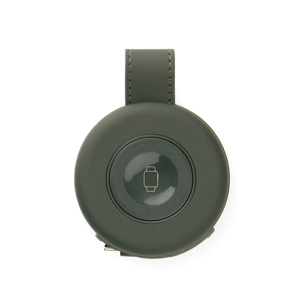 VINGA Baltimore RCS 2-in-1 draadloze 15W lader - voor bedrijven en relatiegeschenken - groen (± PMS 19-0414 TPG)