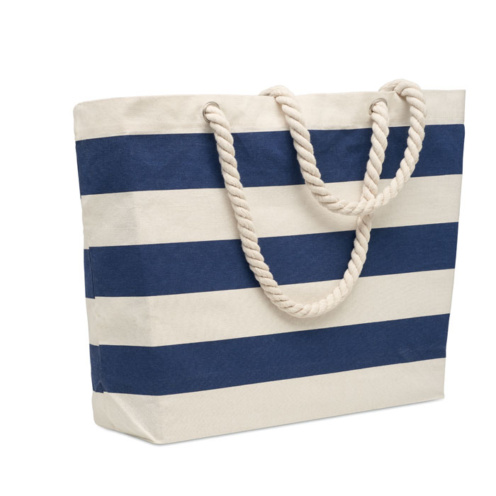HEAVEN STRIPE - Katoenen strandtas 220 gr/m² - kopen of bedrukken - Blauw