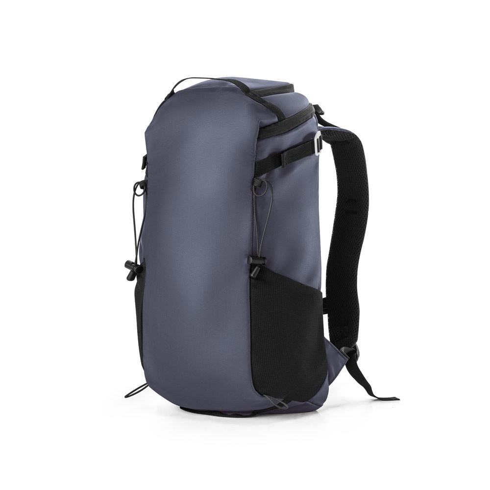 ALASCA. Wandelrugzak met waterdichte coating - voor bedrijven en relatiegeschenken - blauw